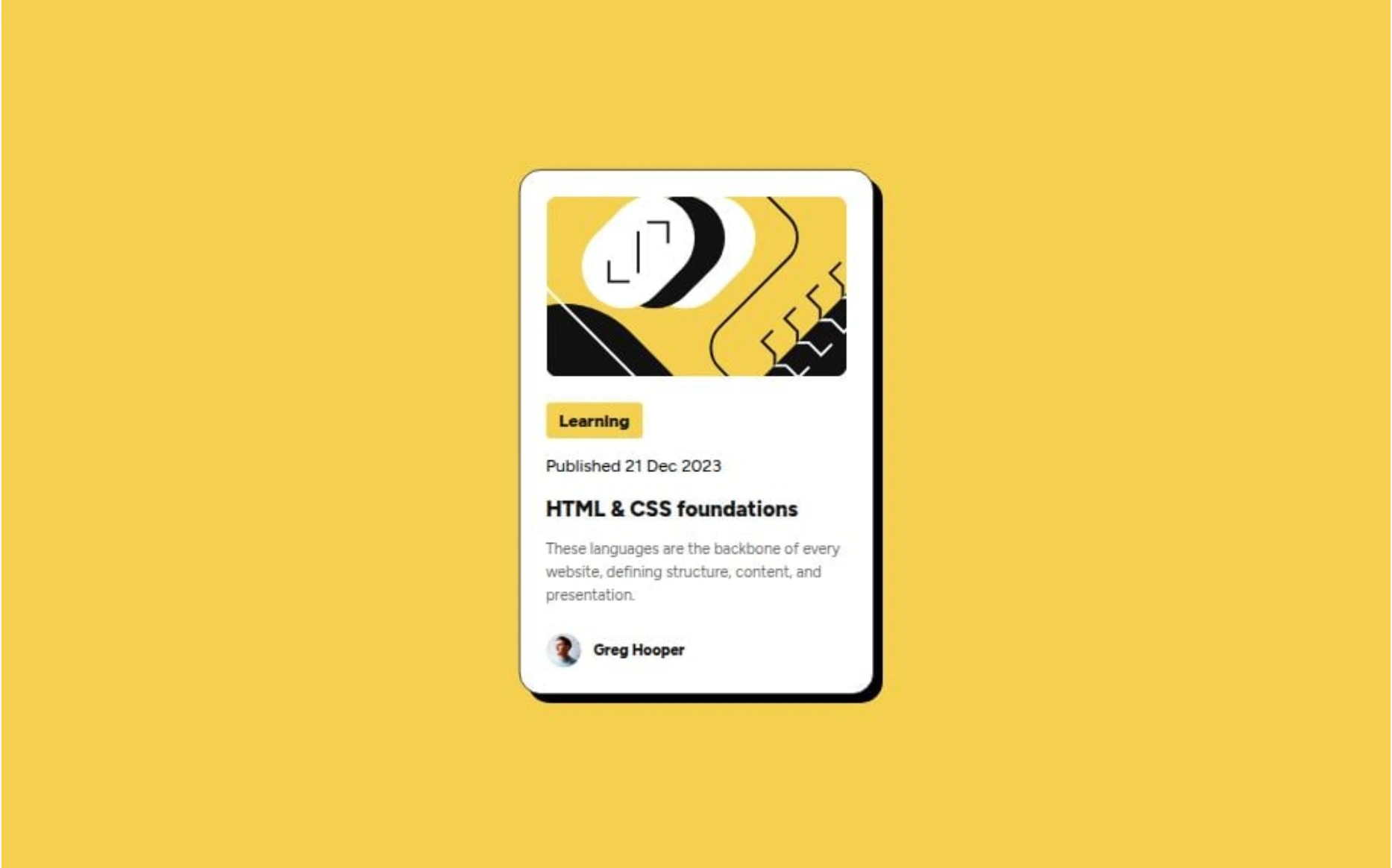 Tarjeta de preview de blog